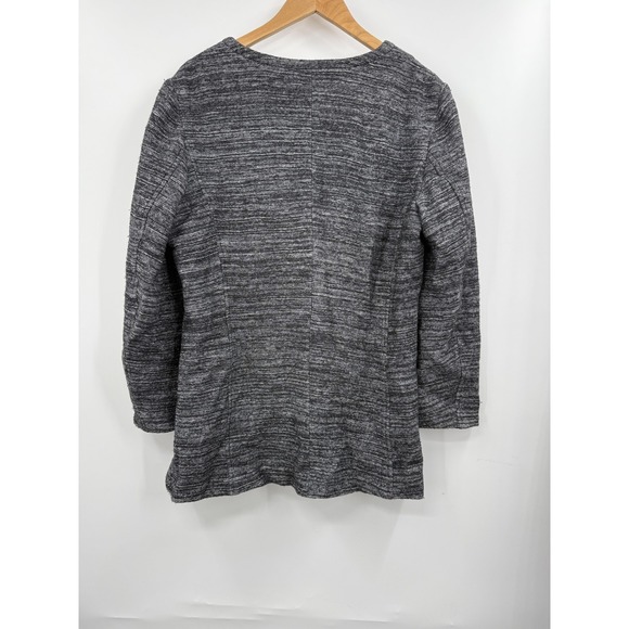 Coldwater Creek Jacket Womens Large Gray Wool Blend Lined Button Front Swing - Picture 7 of 10